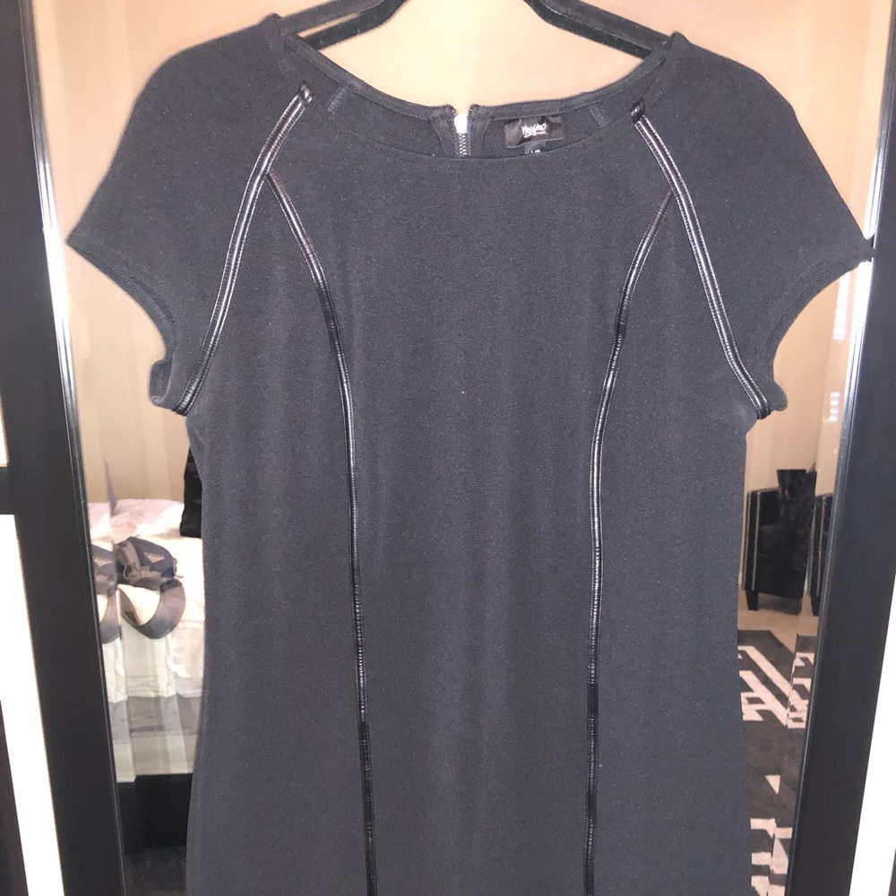 Mossimo faux leather lined dress